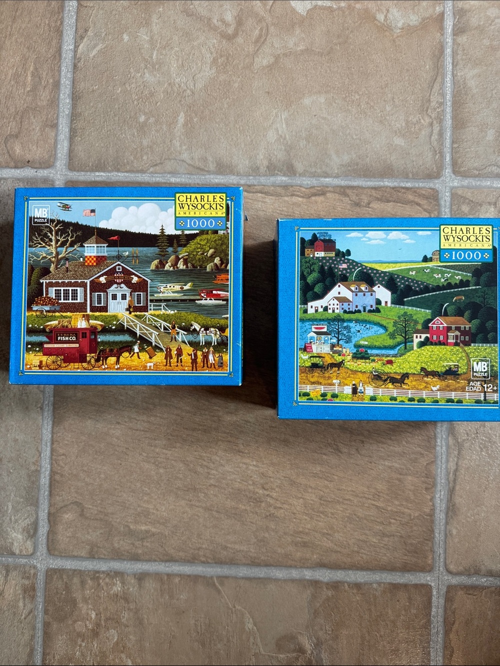2 Charles Wysocki Americana 1000-Piece Jigsaw Puzzles